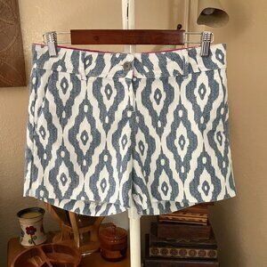 Women’s Sz. 6 Isaac Nizrahi New York Blue and White Dotty Shorts